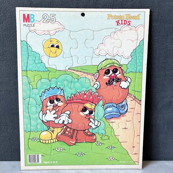 Vintage Potato Head Kids 1986 Frame Tray Puzzle 25 Pieces - MB Hasbro - Picture 1 of 6